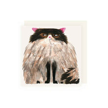  Fluffy Cat Grumpy Cat Card