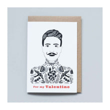  'For My Valentine' Tattooed Man Card