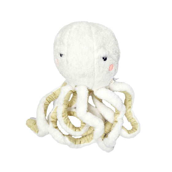 Off White Fur Octopus Toy