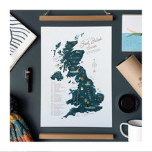  Great British Swim Map Checklist Print