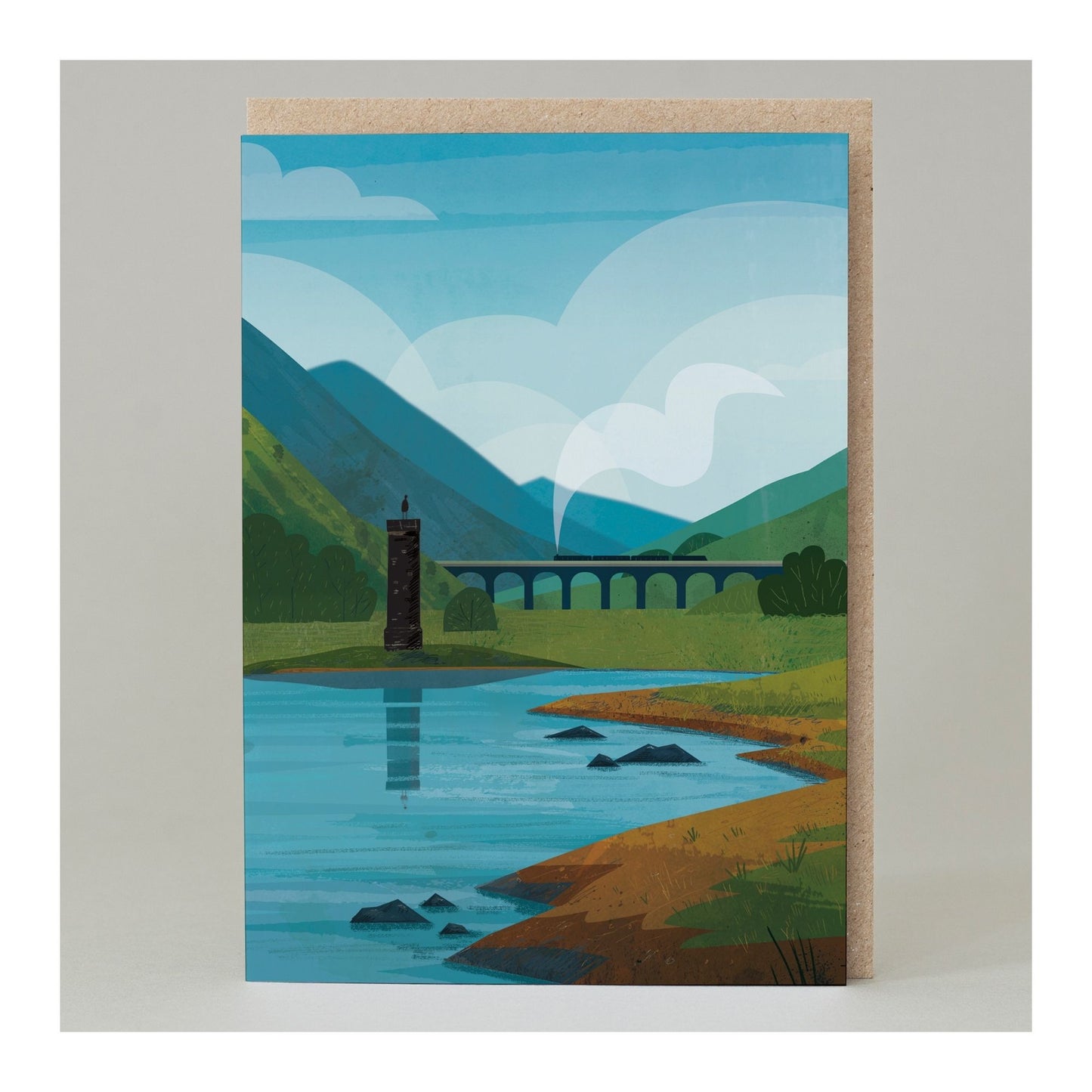 Glenfinnan Blue Landscape Card