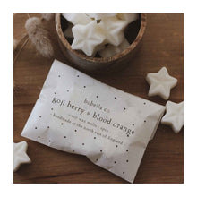  A pack of six botanical soy wax melts from Bobella Co. in their Goji Berry & Blood Orange scent. 