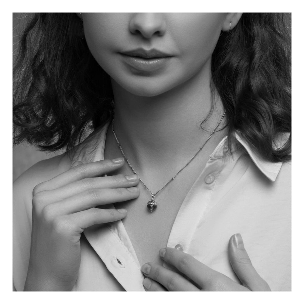 Gold & Glass Acorn Necklace