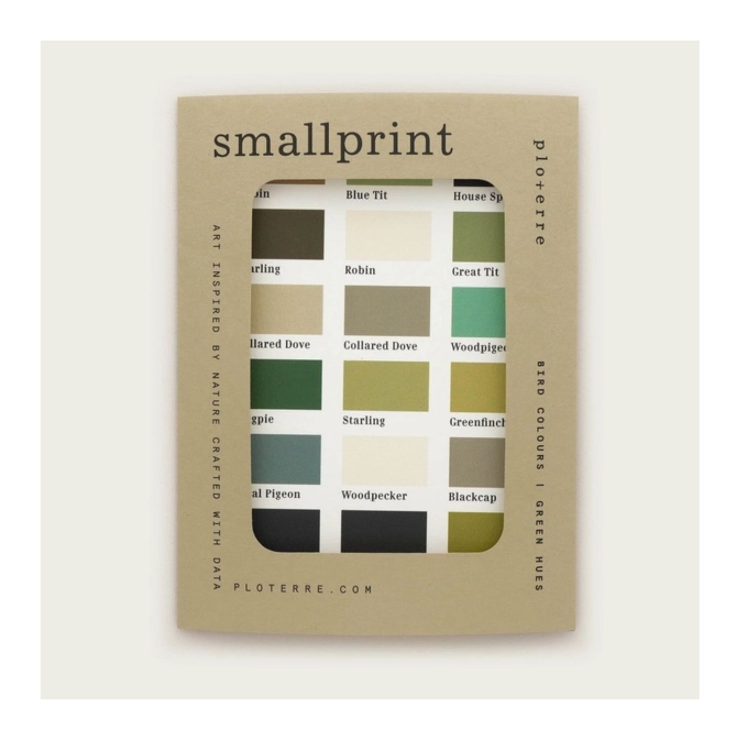 Green Bird Hues Smallprint