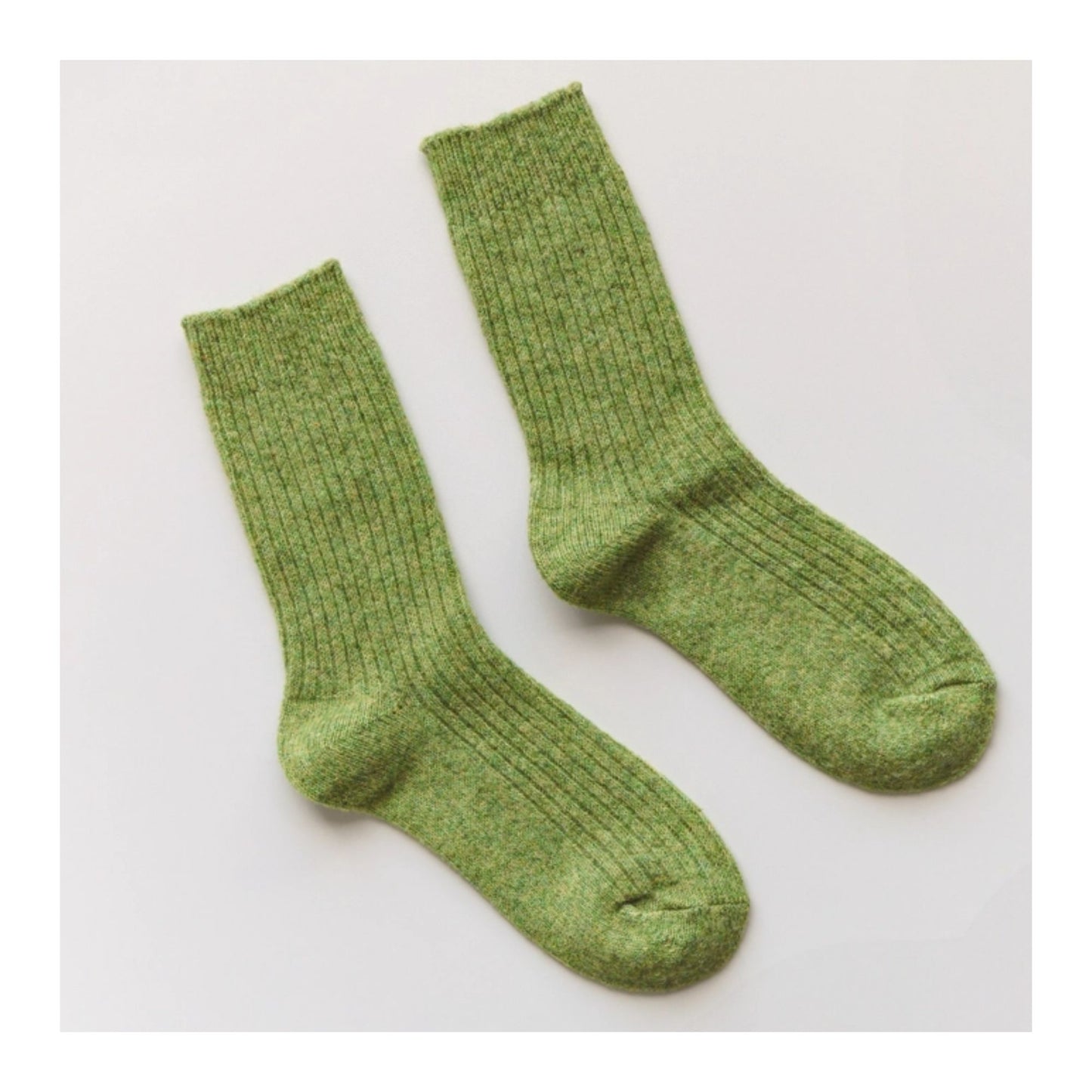 Moss Green Warm Cashmere & Wool Blend Socks