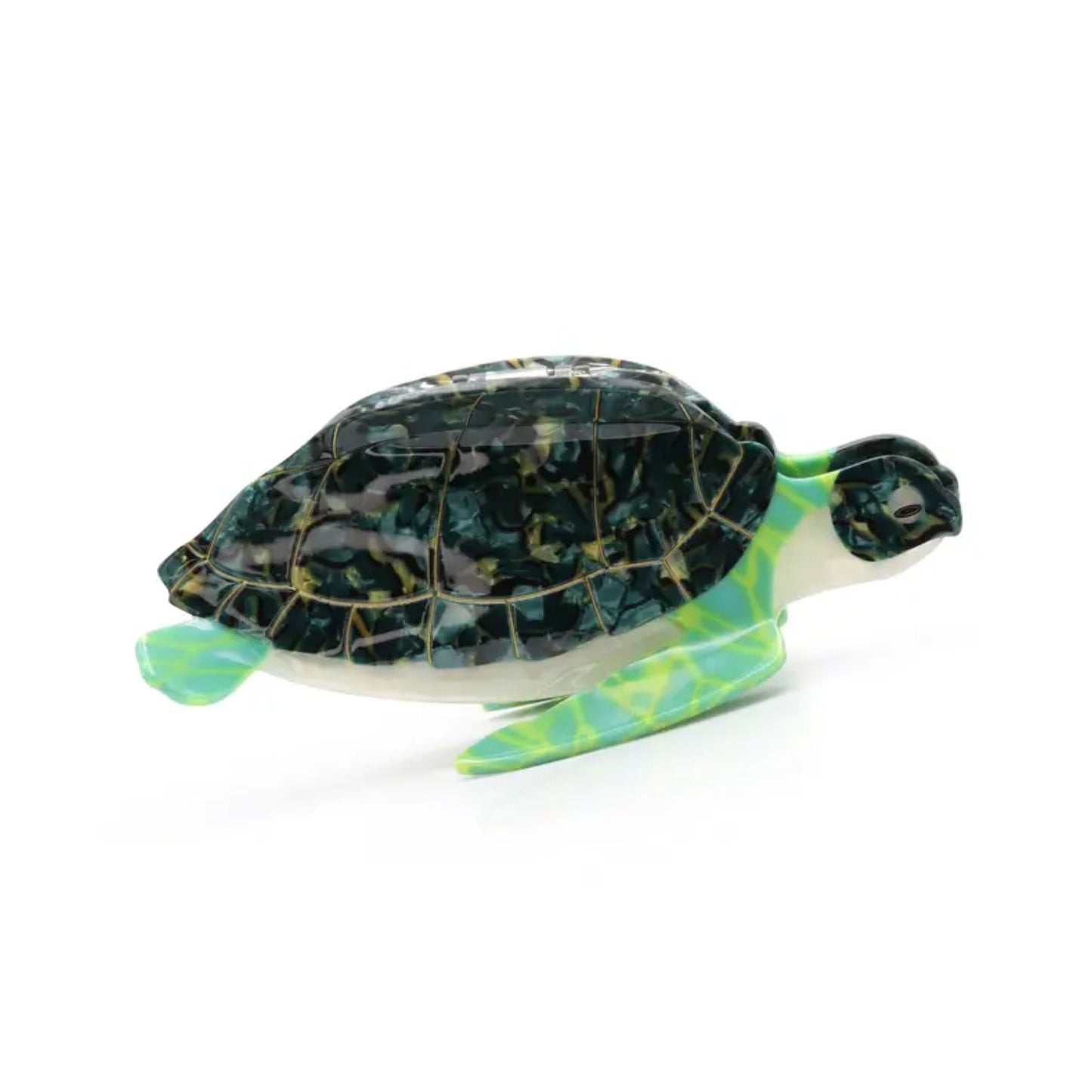 Green Turtle Hair Clip