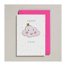  Happy Days Cloud Card - Iron on Patch