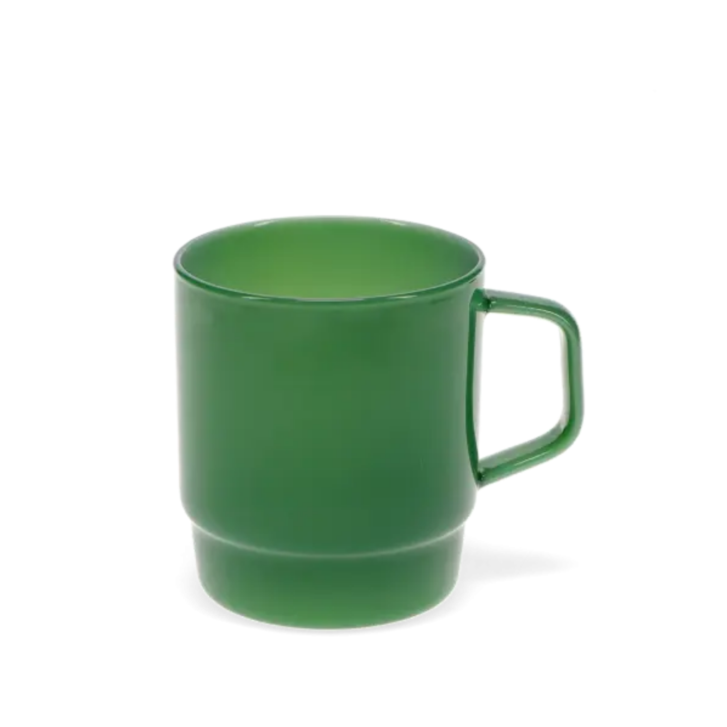 Stacking Glass Coffee Cup - Jade Green
