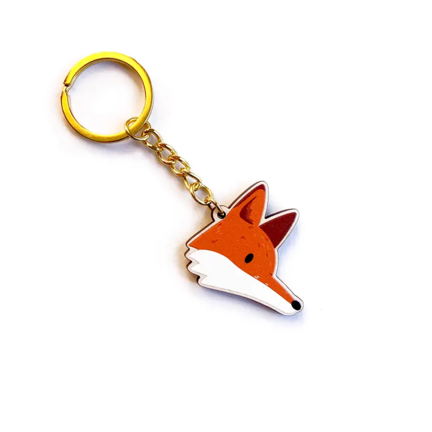 Fox Wooden Key Ring