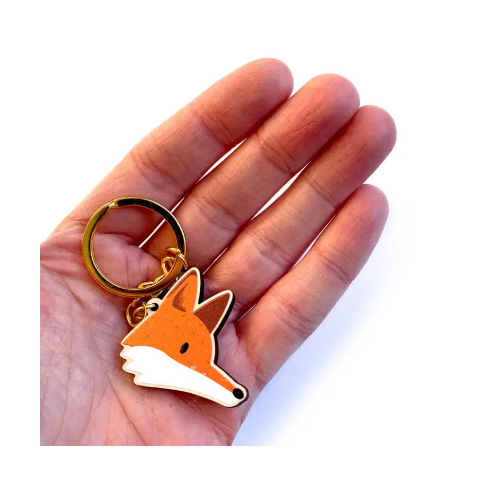 
                  
                    Fox Wooden Key Ring
                  
                