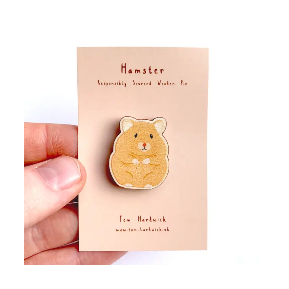 
                  
                    Blonde Hamster Wooden Pin
                  
                