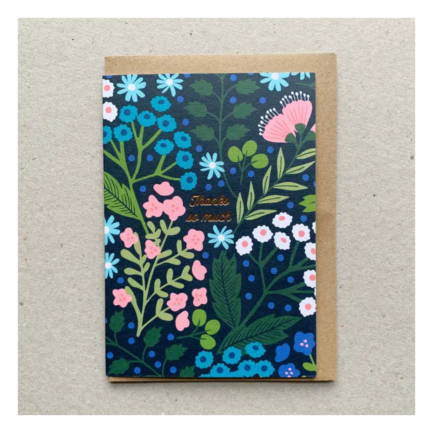 Thanks So Much Floral Garden Card