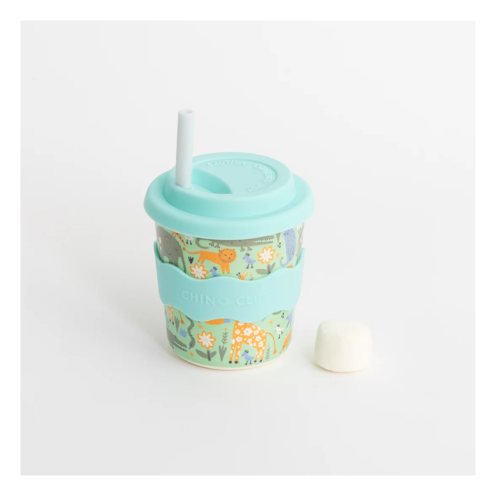 Wild Animals Chino Cup with Straw