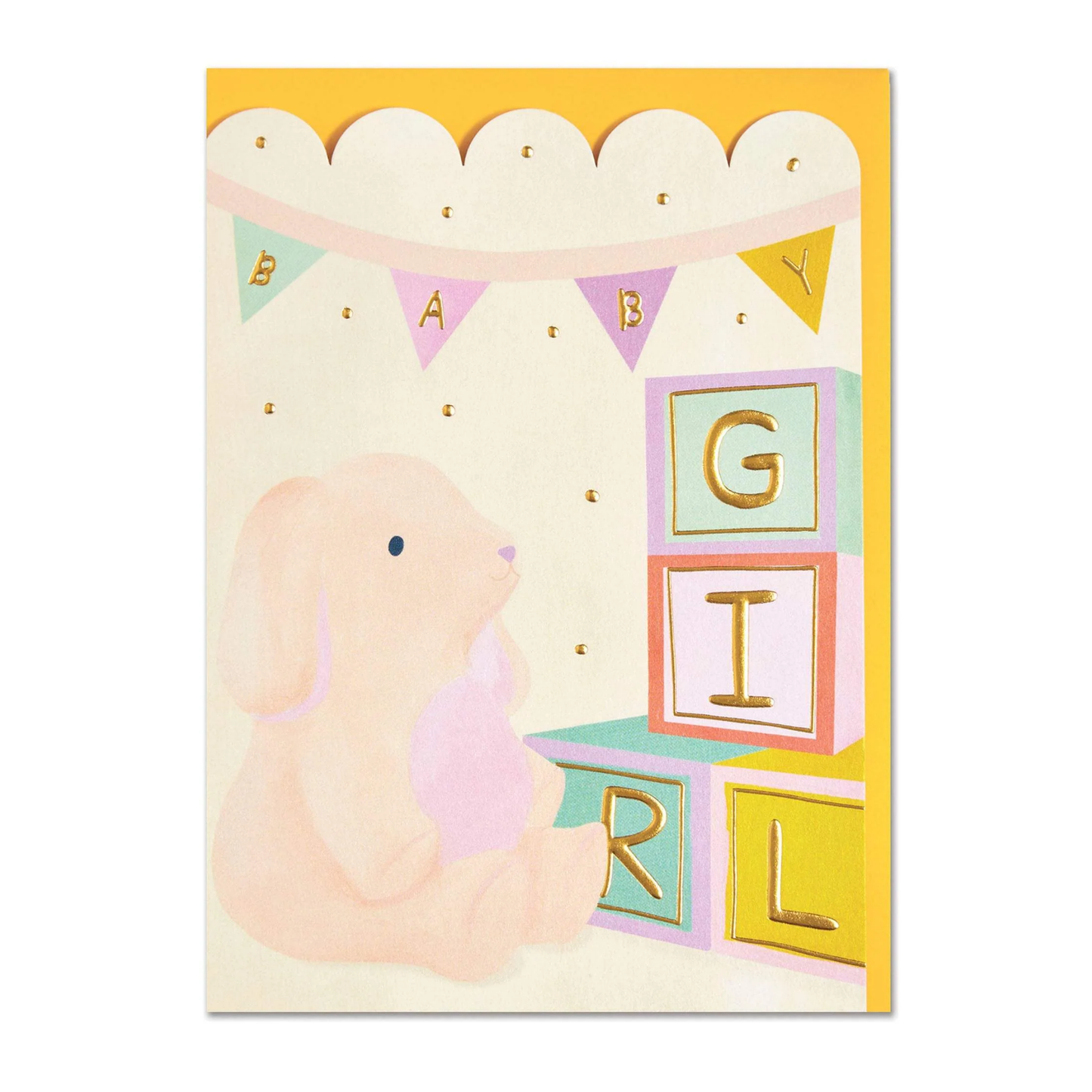 New Baby Girl Bunny Card