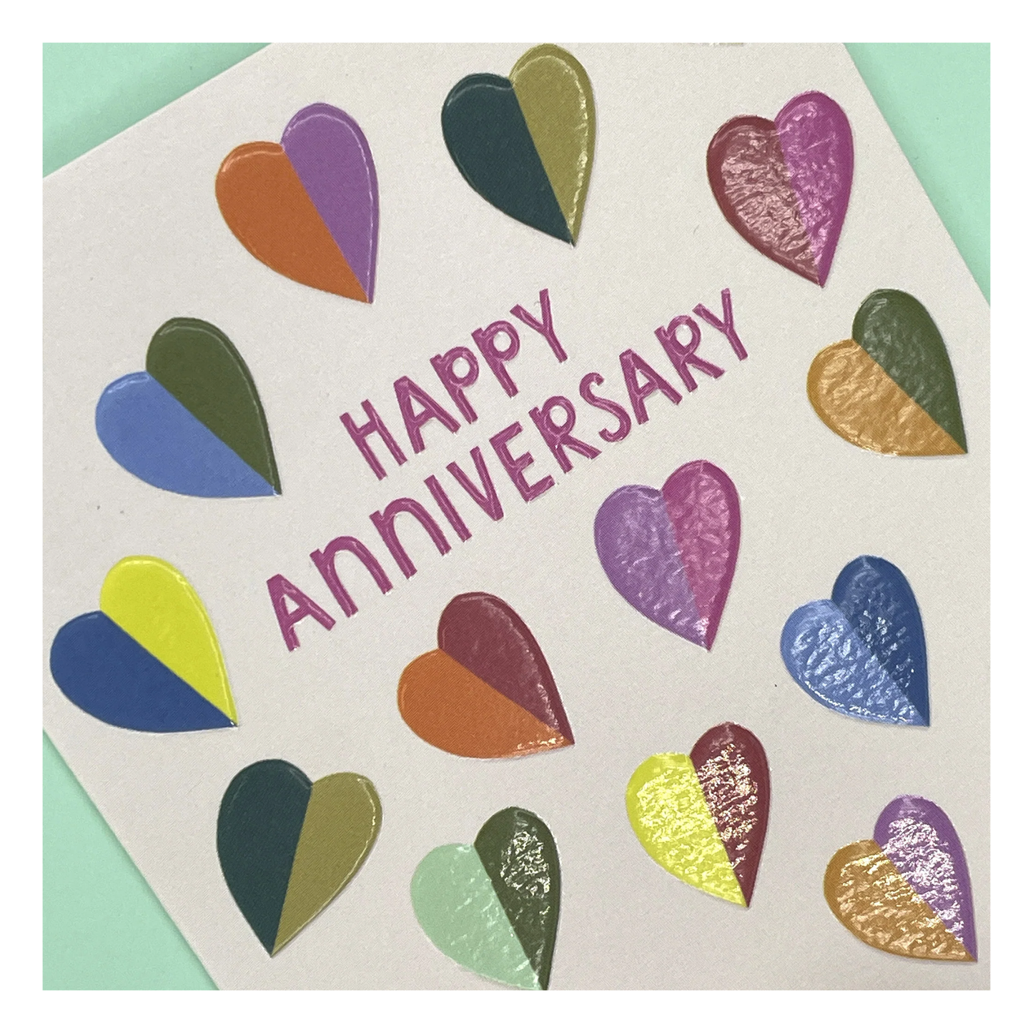 Happy Anniversary Hearts Card