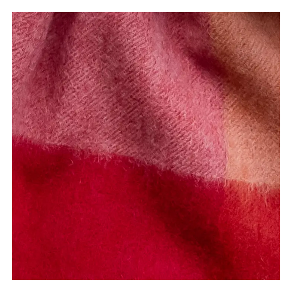 
                  
                    Lambswool Oversized Scarf in Berry Edge Check
                  
                
