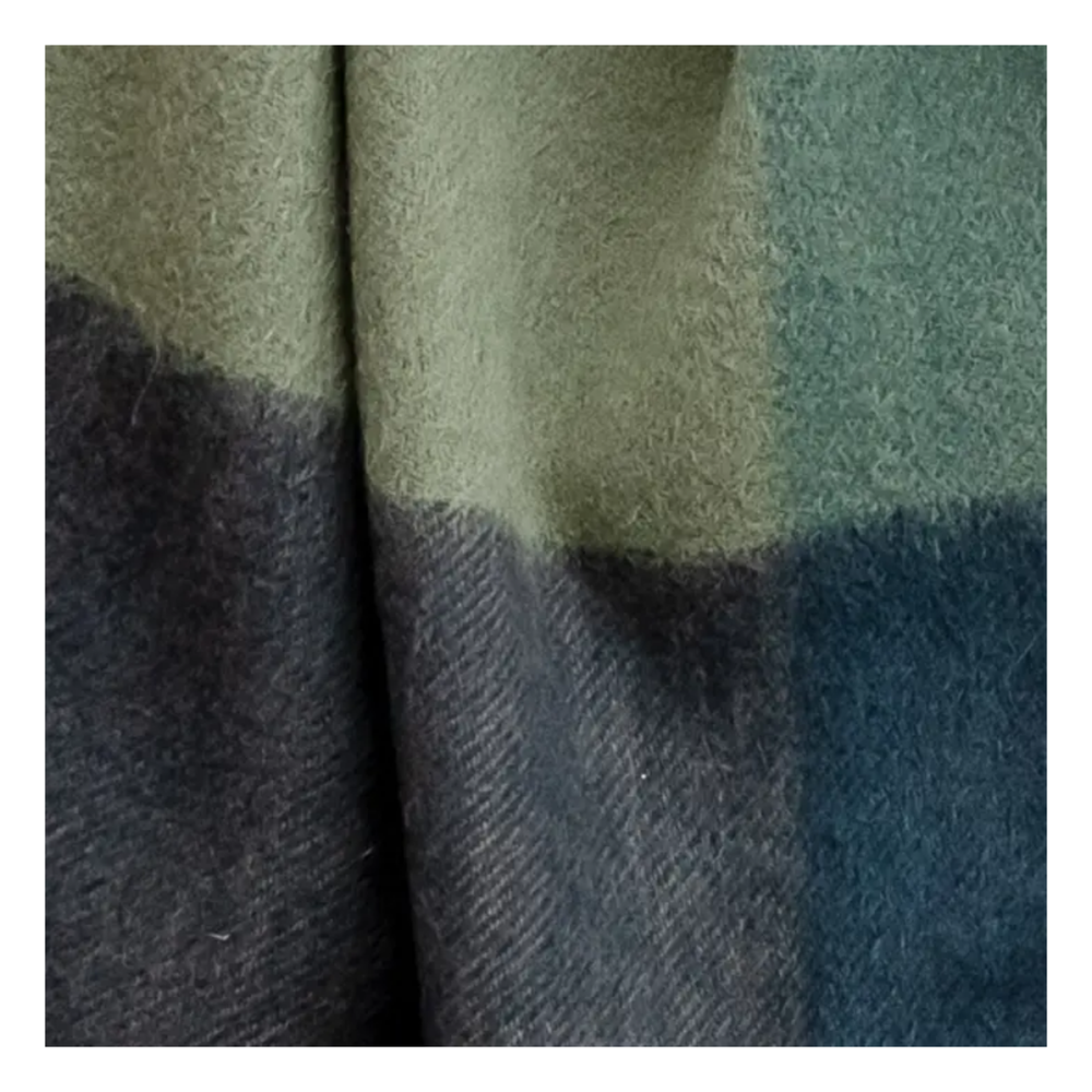 
                  
                    Lambswool Oversized Scarf in Green Edge Check
                  
                