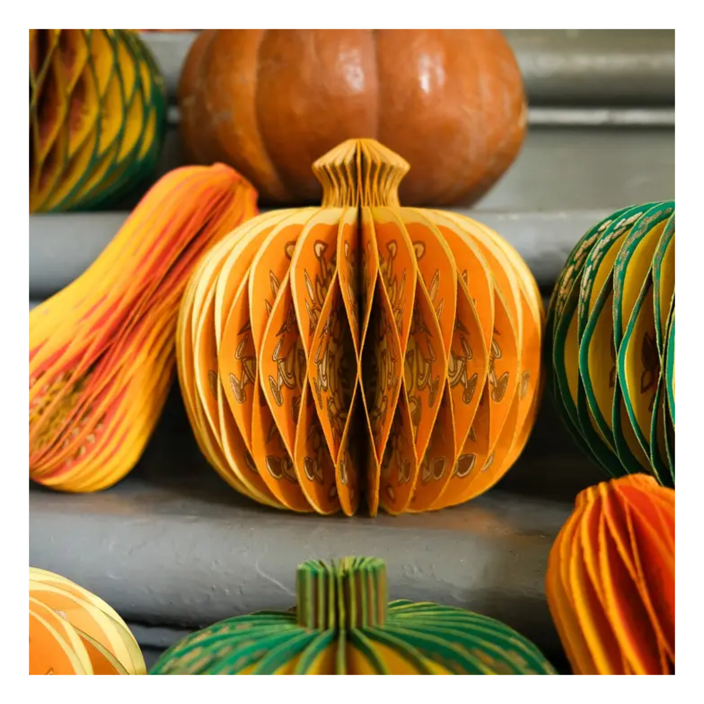 Pumpkin Honeycomb Decoration