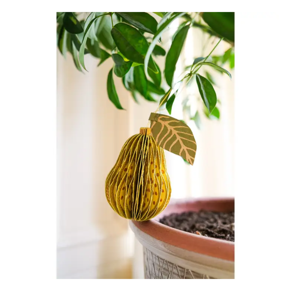 Pear Honeycomb Ornament
