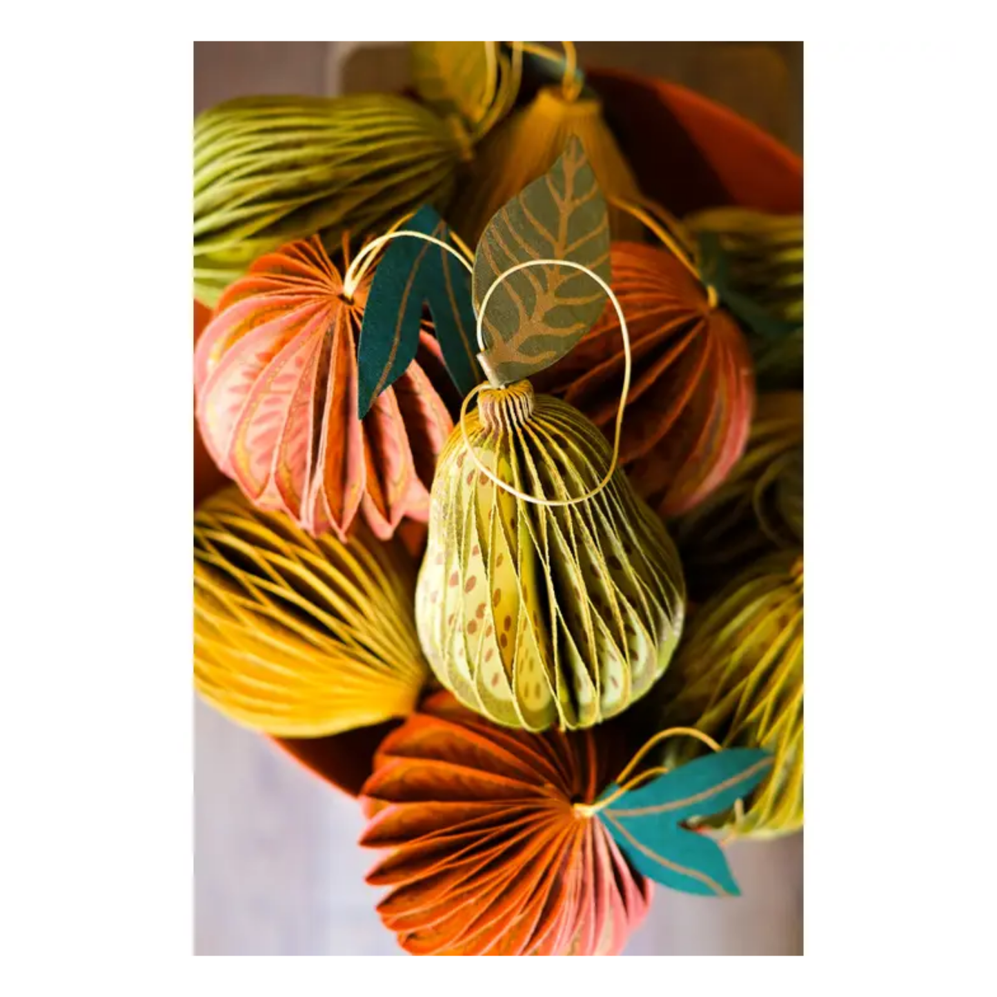 Pear Honeycomb Ornament
