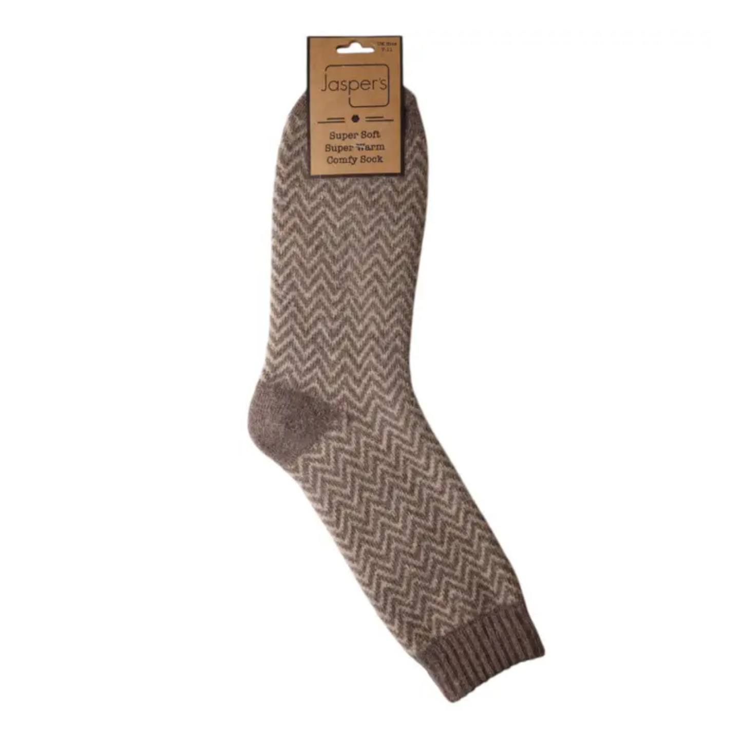 Cappuccino Herringbone Cosy Men's Socks