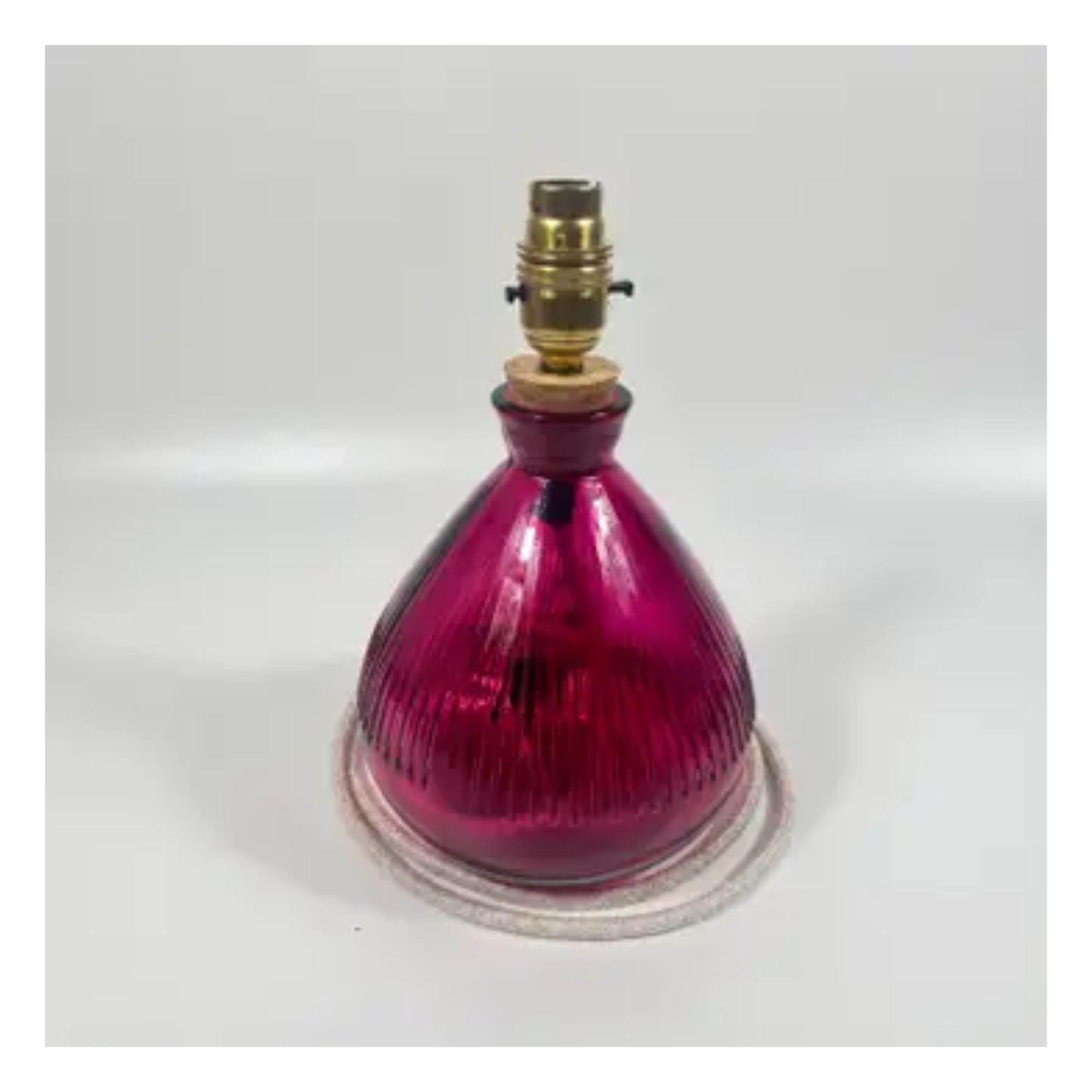 Recycled Glass Crimson Terrassa Lamp 24cm