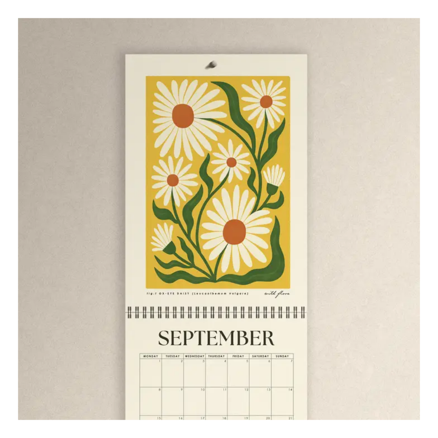 2026 Illustrated Wild Flower Wall Calendar