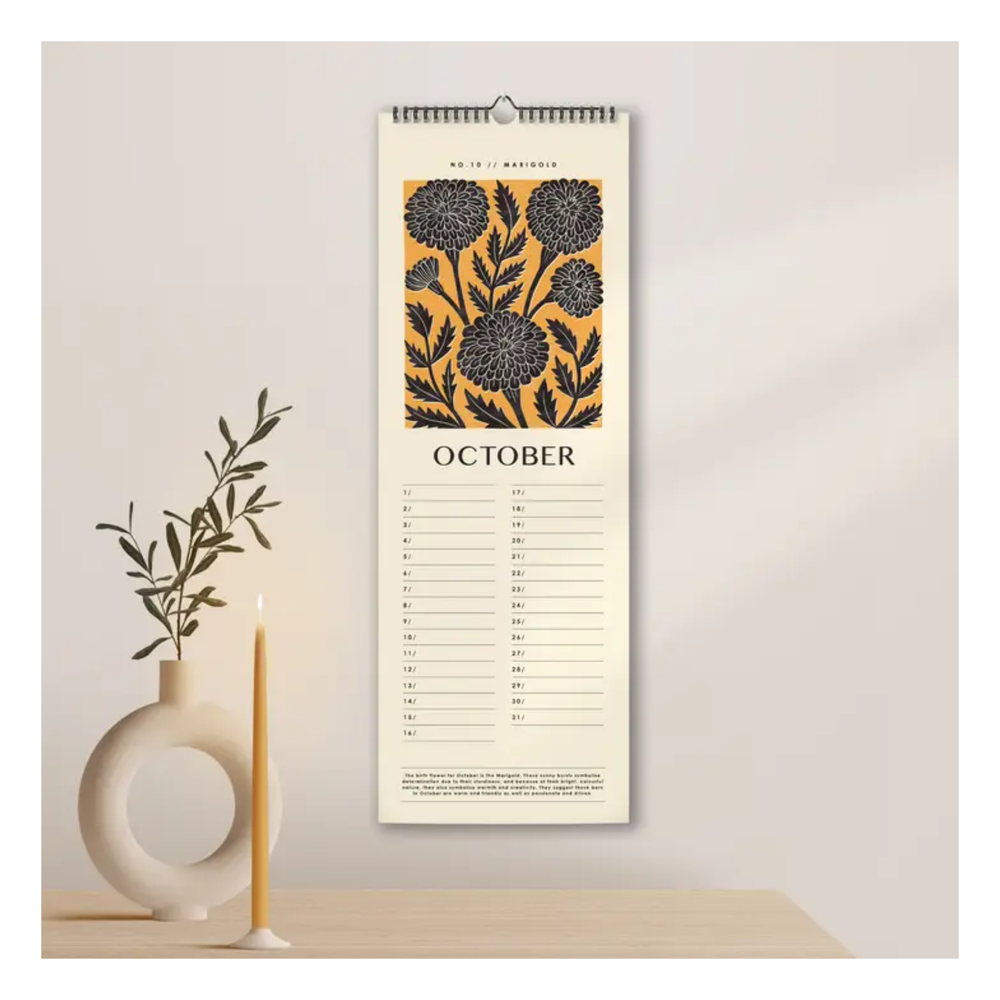 
                  
                    Birth Flower Wall Calendar
                  
                