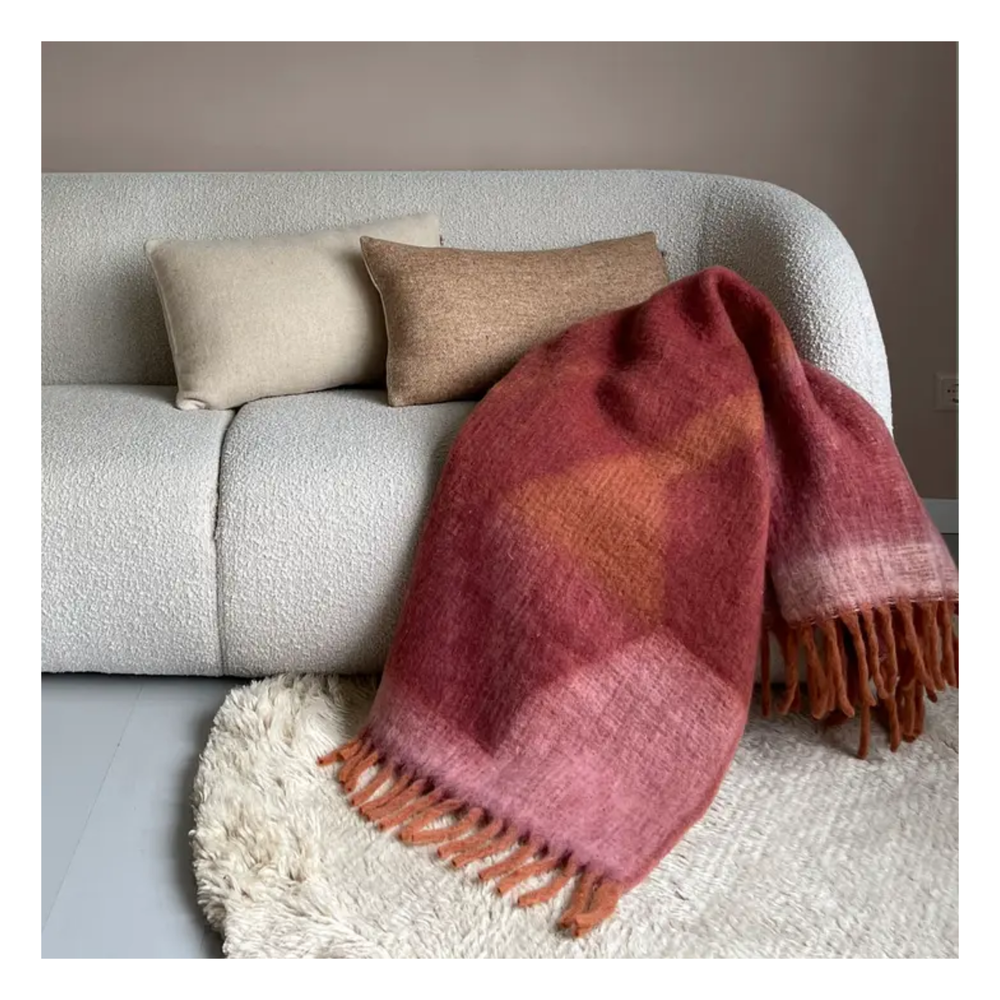 Zapotec Soft Spicy Red Recycled Throw