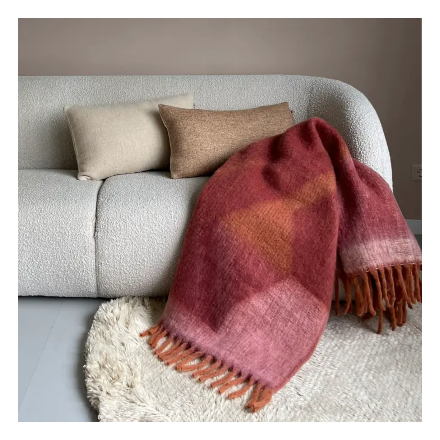 Zapotec Soft Spicy Red Recycled Throw