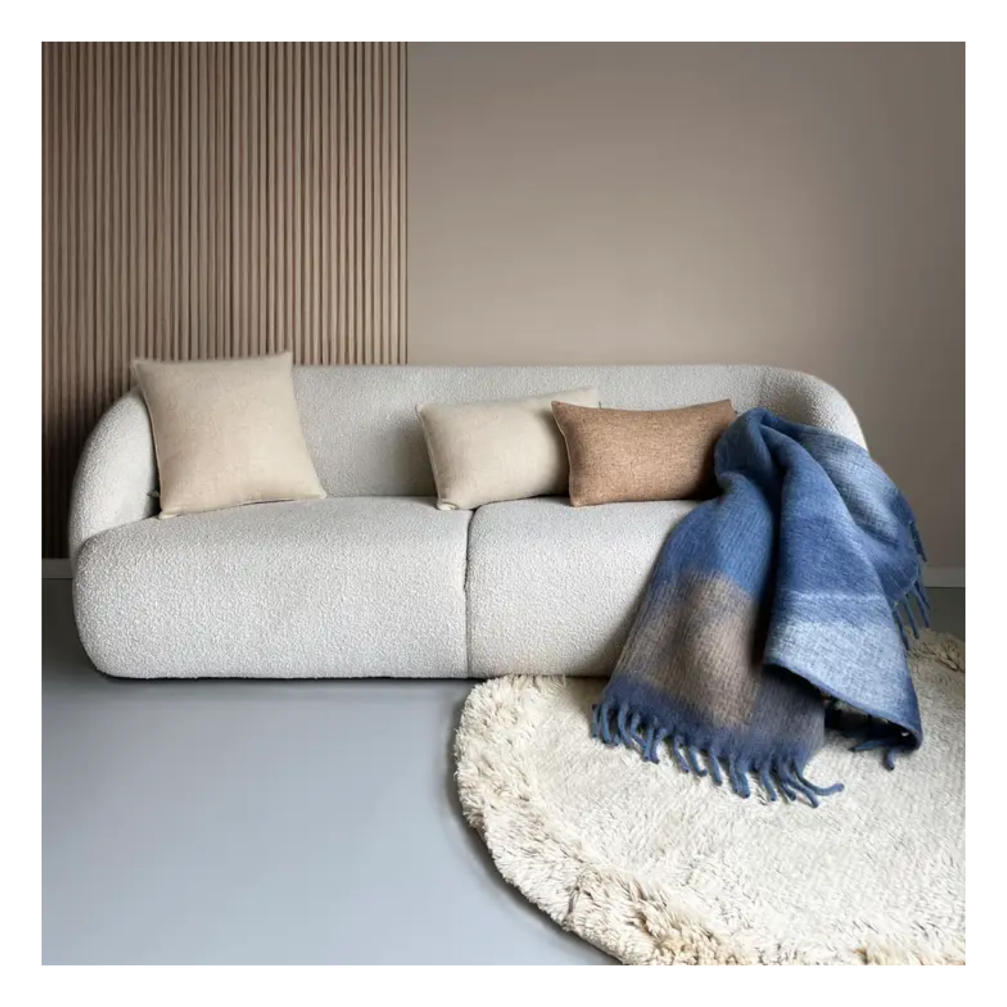 Zapotec Soft Blue Recycled Throw