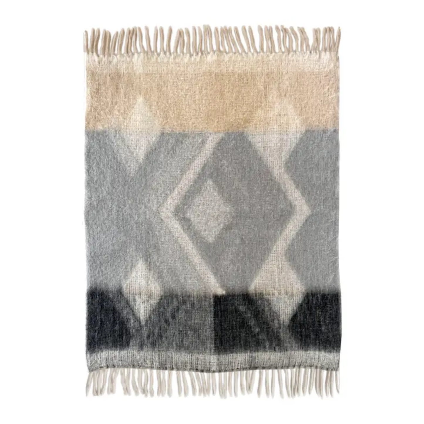 Zapotec Soft Grey Recycled Throw