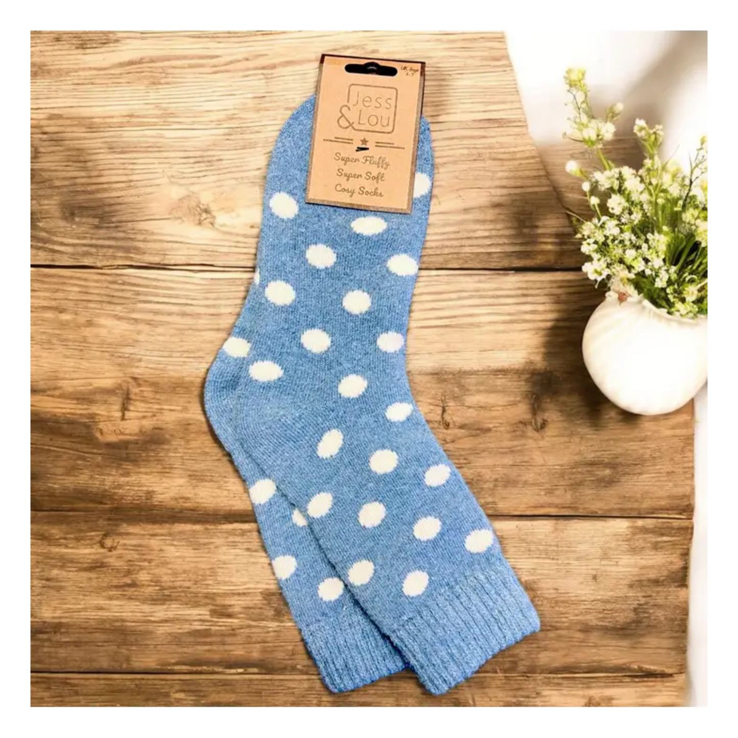 Blue Spot Cosy Socks