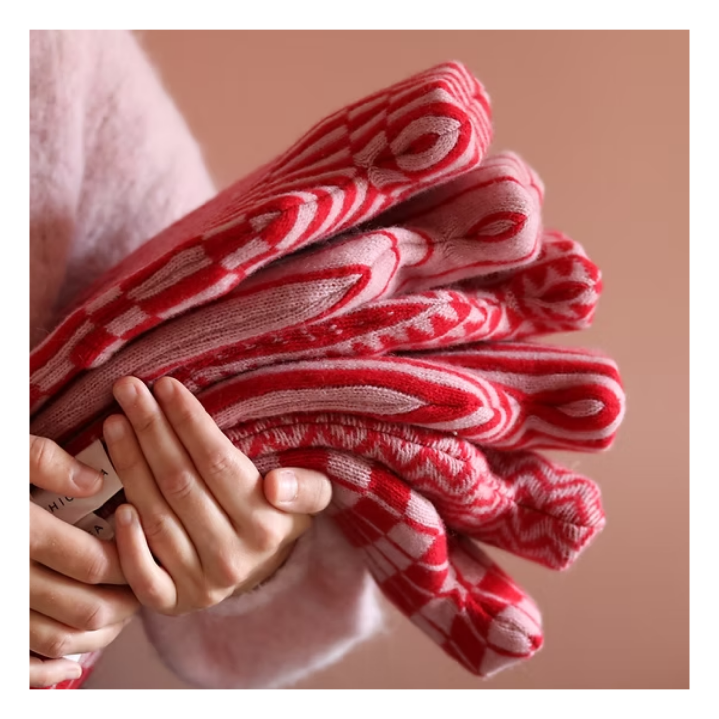 Pink and Red William Hot Water Bottle