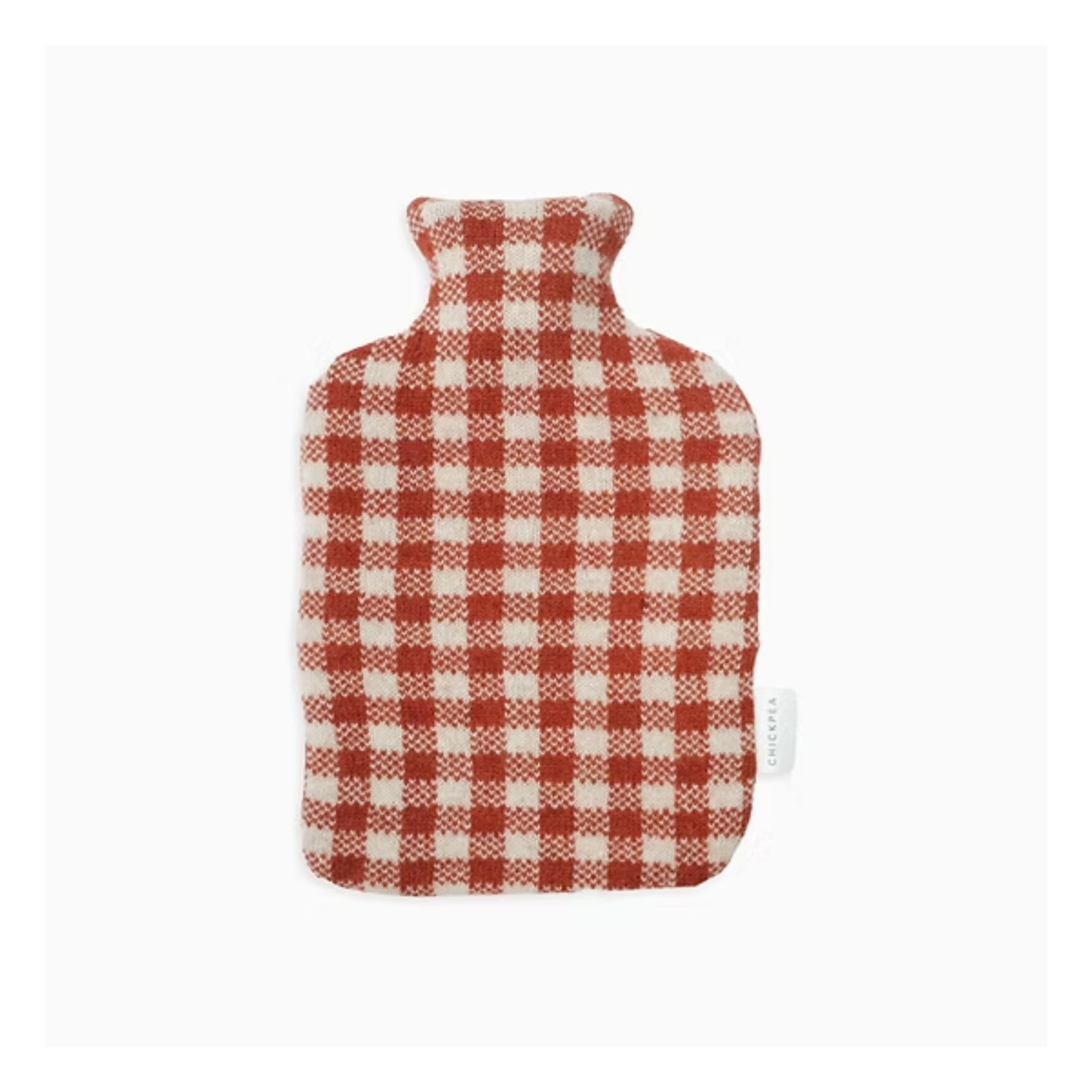 Rust Gingham Hot Water Bottle