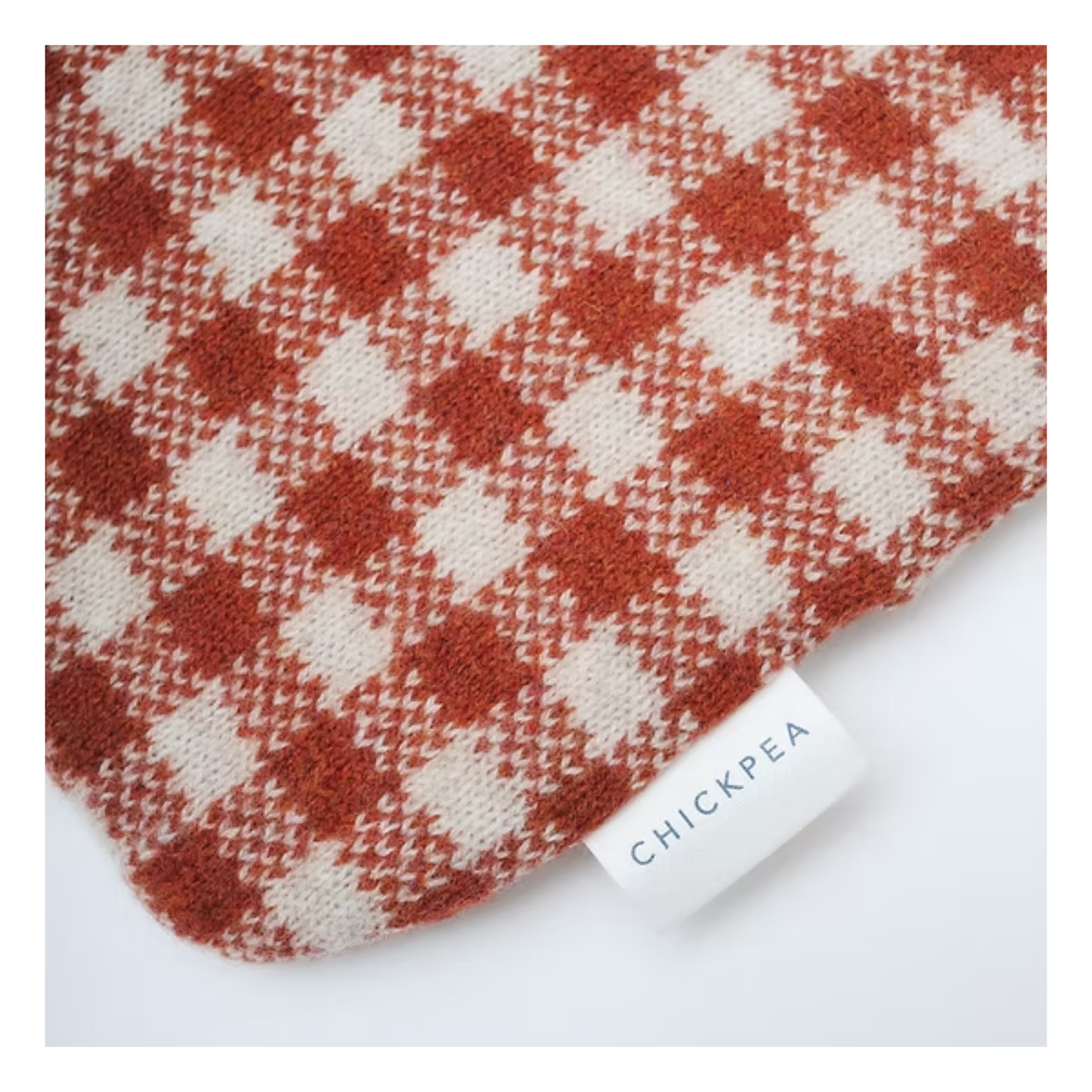 Rust Gingham Hot Water Bottle