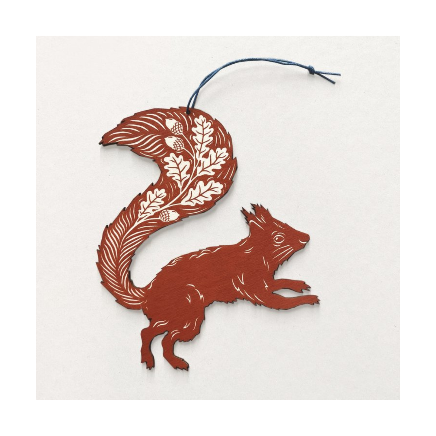 Rusty Red Squirrel Wooden Decoration