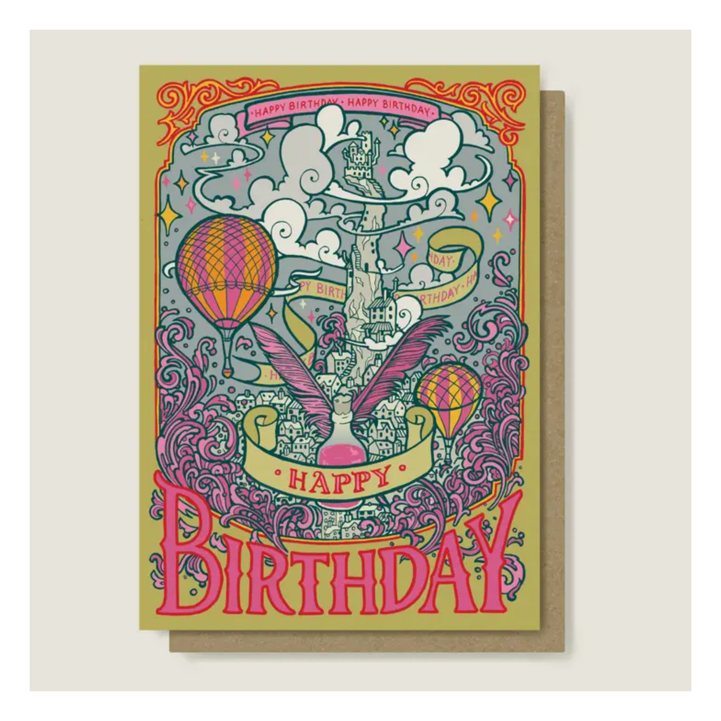 Steampunk Happy Birthday Card