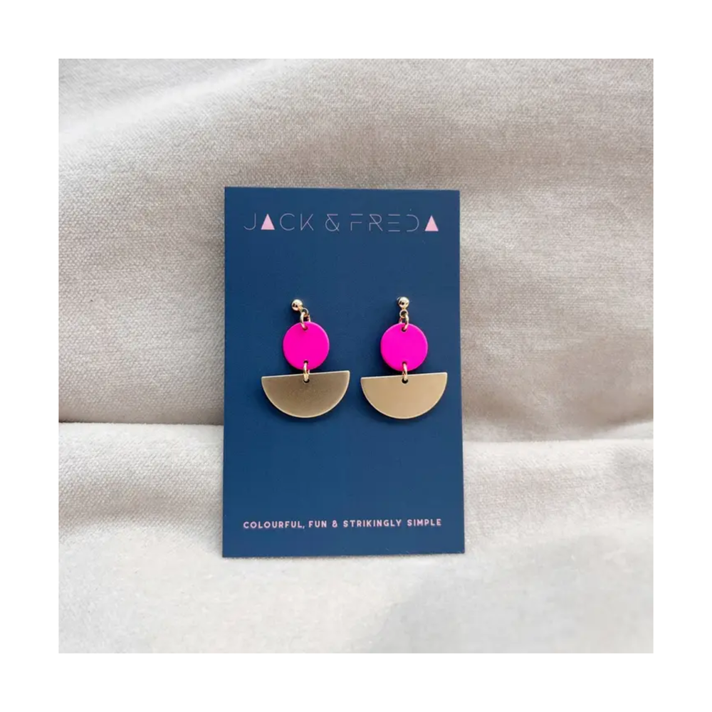 Pink Colour Pop Stud Earrings