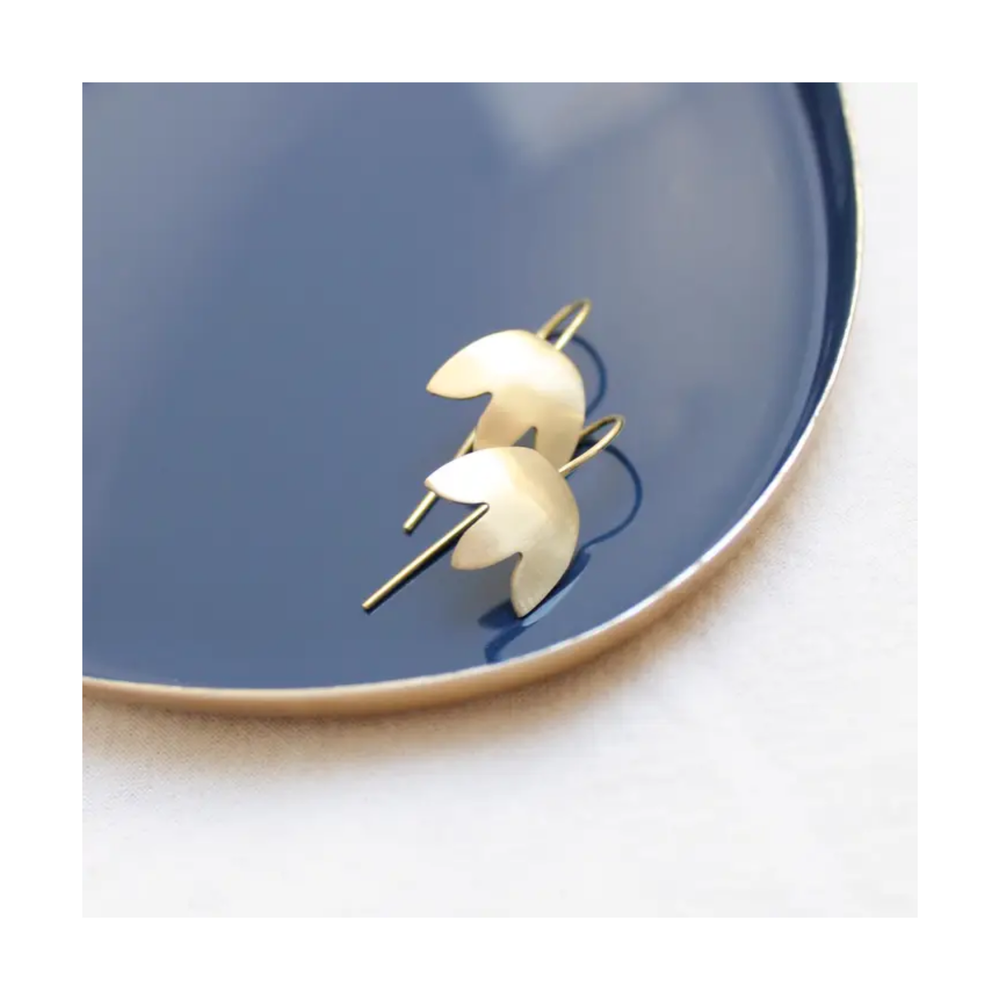 
                  
                    Mini Matisse Earrings in Brass
                  
                