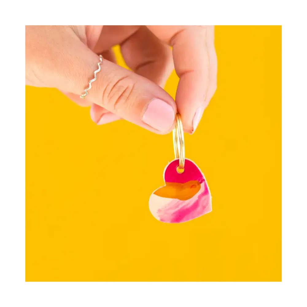 
                  
                    Hand Painted Heart Keyring
                  
                