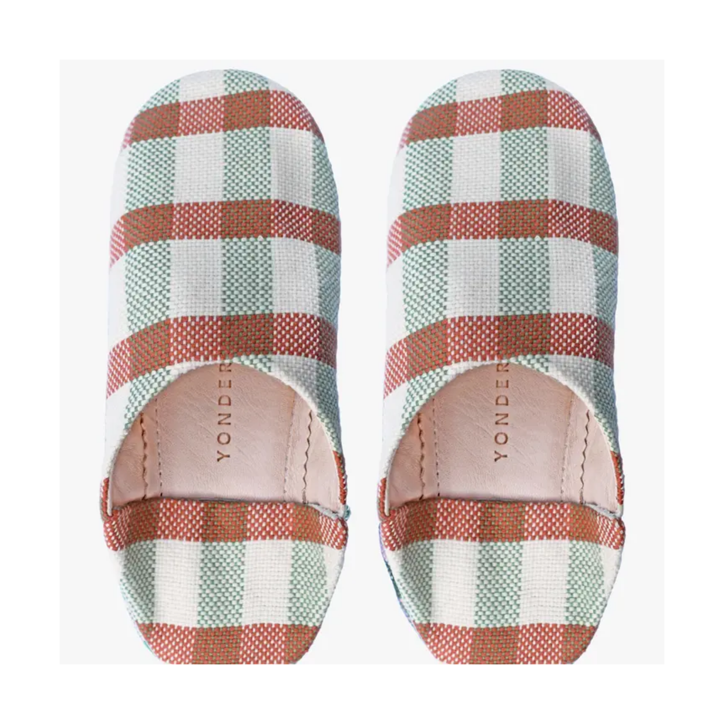 Forest Check Woven Cotton Slippers