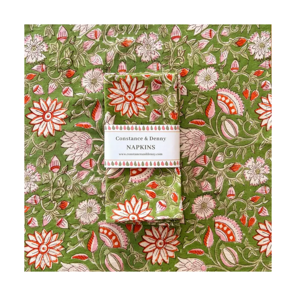 Floral Set of 4 Cotton Napkins