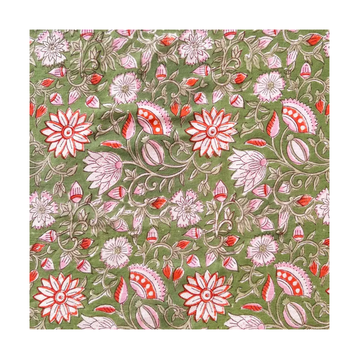 Floral Set of 4 Cotton Napkins