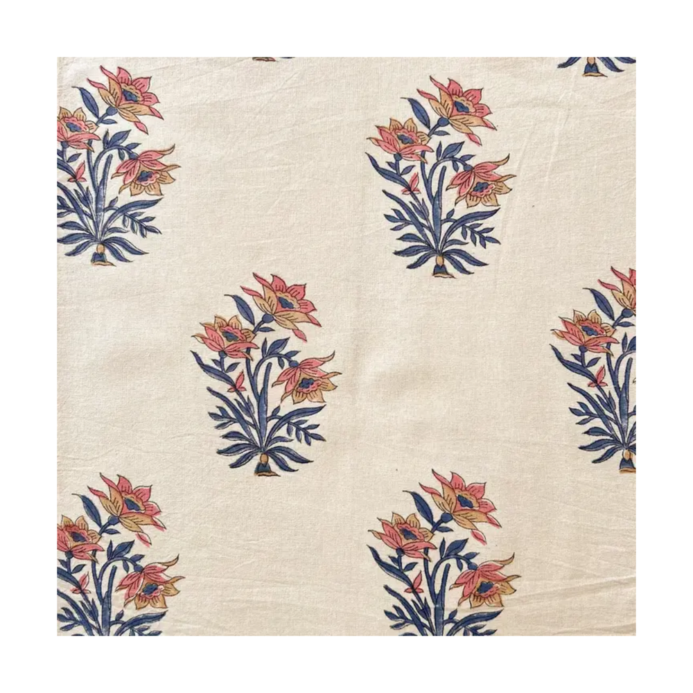 Indigo Stem Set of 4 Cotton Napkins