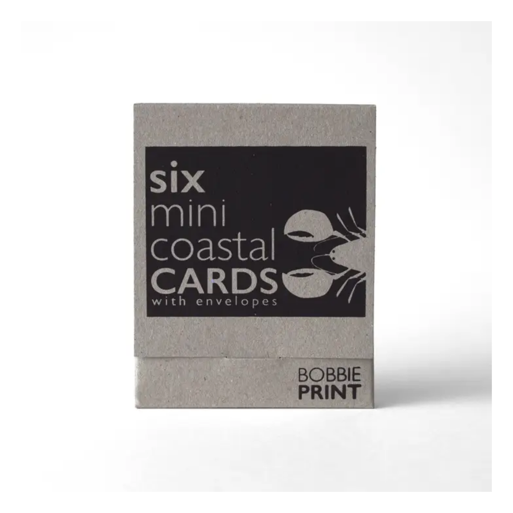 
                  
                    Cute Coastal Set of 6 Risograph Printed Mini Cards
                  
                