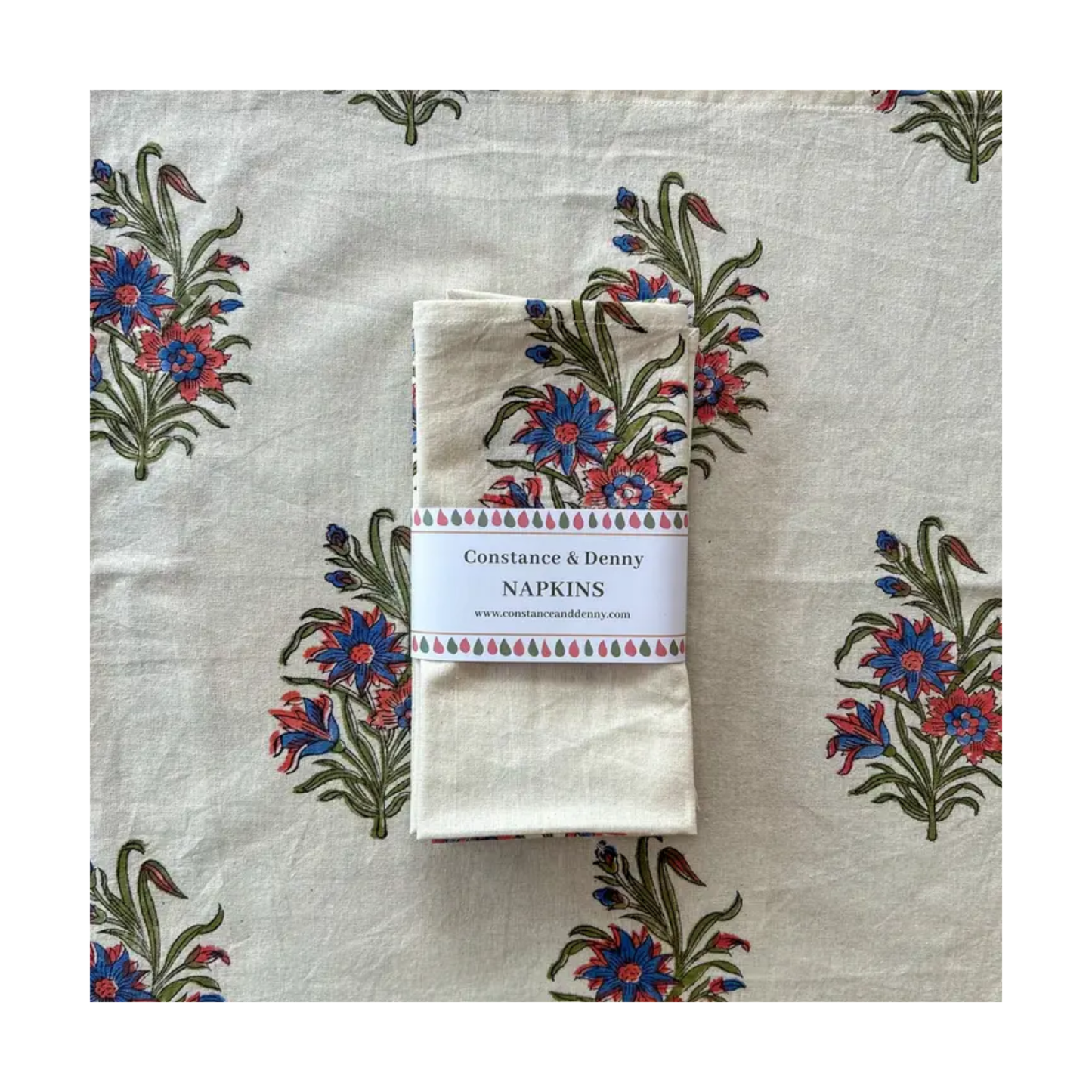 Wildflower Set of 4 Cotton Napkins
