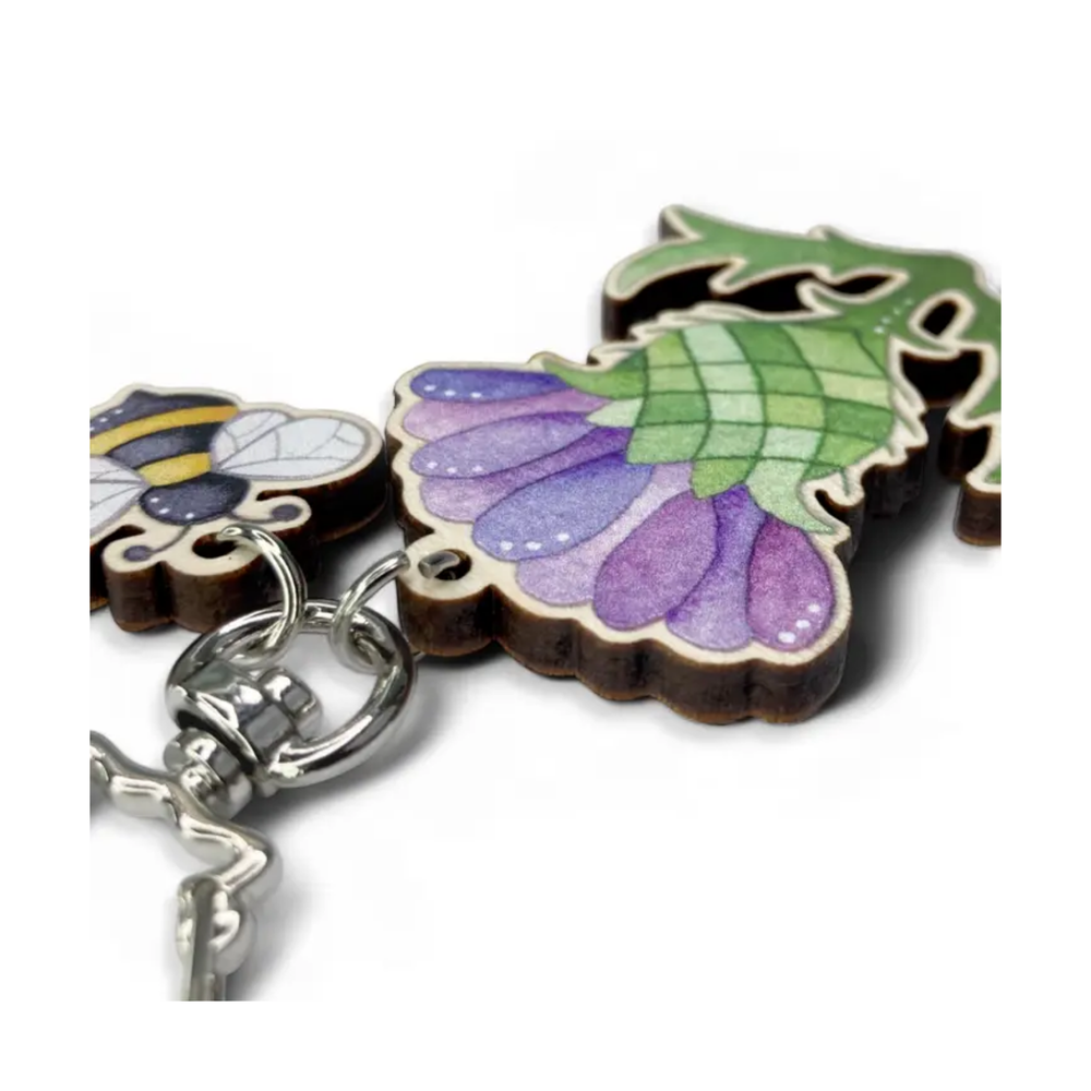 
                  
                    Thistle Keyring with Bee
                  
                