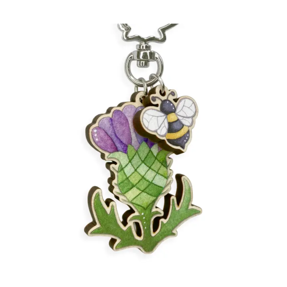 
                  
                    Thistle Keyring with Bee
                  
                