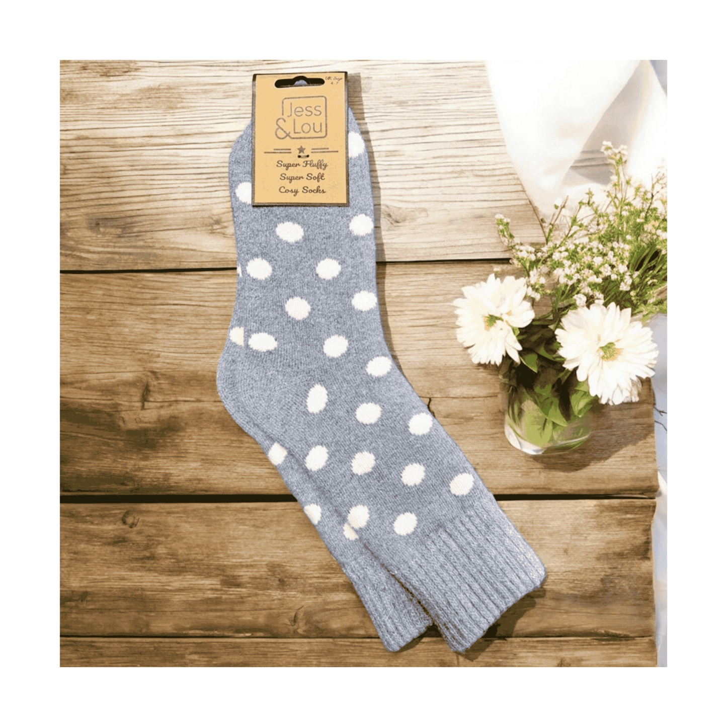 Grey Spot Socks